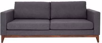 Grauer Zweisitzer Designer 2-Sitzer Couch Wohnzimmer Textil Polstersofa