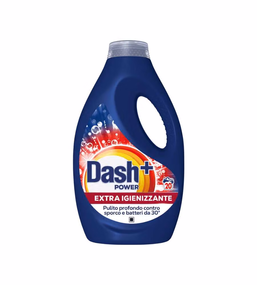 Dash Detersivo Liquido Lavatrice Power Extra Igienizzante 900 ml - 20 Misurini
