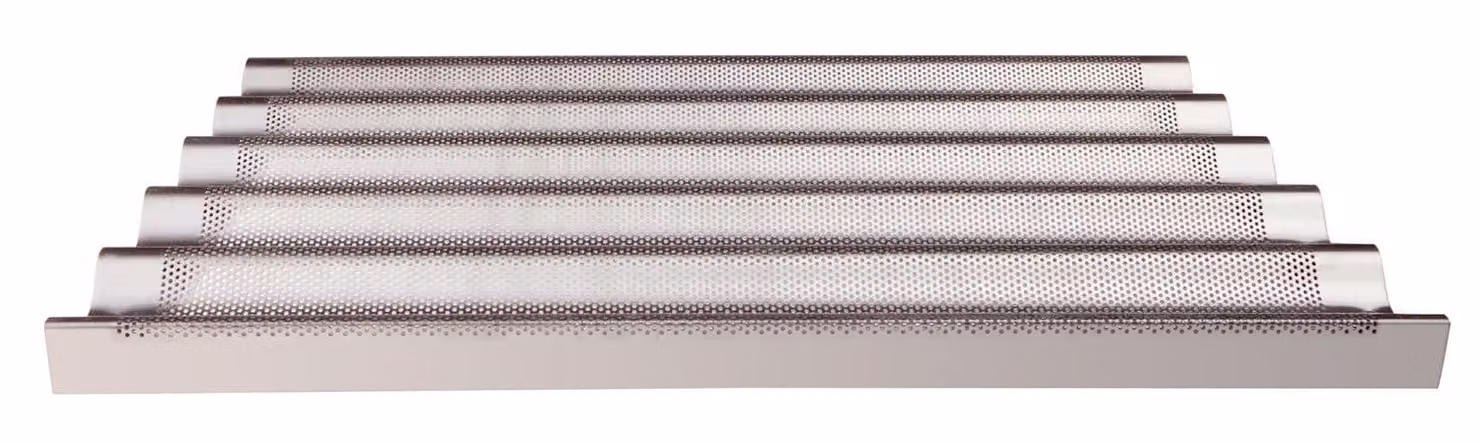 Teglia microforata per baguettes in alluminio, dim.60x40cm