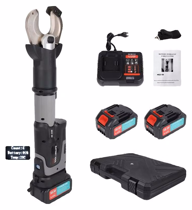 Pinza crimpatrice idraulica, elevata forza di taglio, indicatore LED di controllo, 60 KN