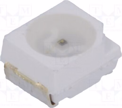 5 emettitori IR, 50mA, modello OSI3CAS1C1A, LED a infrarossi, angolo di emissione 120°, tecnologia SMD 3528, package PLCC2, lunghezza d'onda massima: 850nm, potenza massima: 20mW