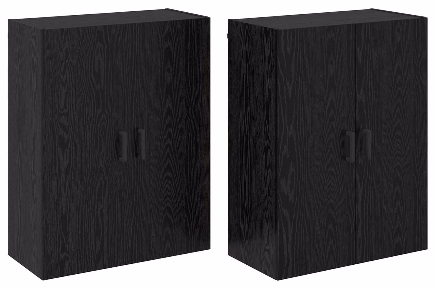Mobiletto a muro 2 pcs Rovere Nero 69,5 x 34 x 90 cm