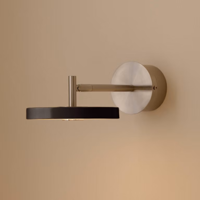 UMAGE Applique da parete di design Asteria Short, dimmerabile, Nero, Camera da letto, Metallo, Design, Applique