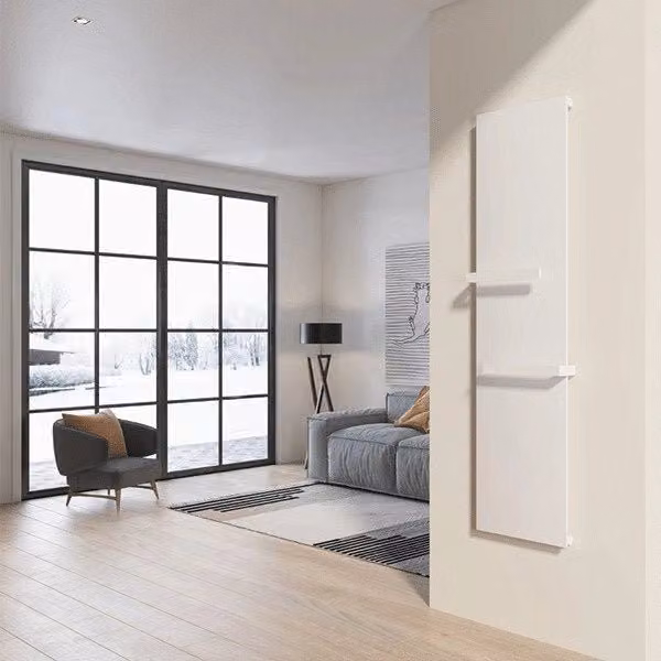 Termoarredo a piastra verticale Milano Taco Bianco L: 120 cm, P: 45 cm