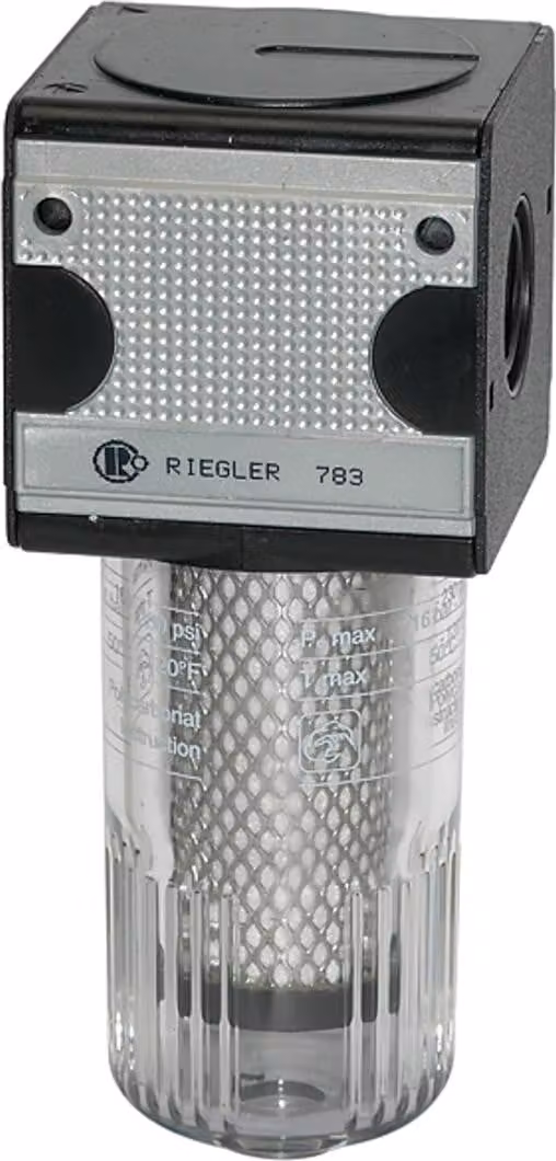 Filtro a carboni attivi Riegler "multifix", con contenitore PC, BG 1, G 1/4