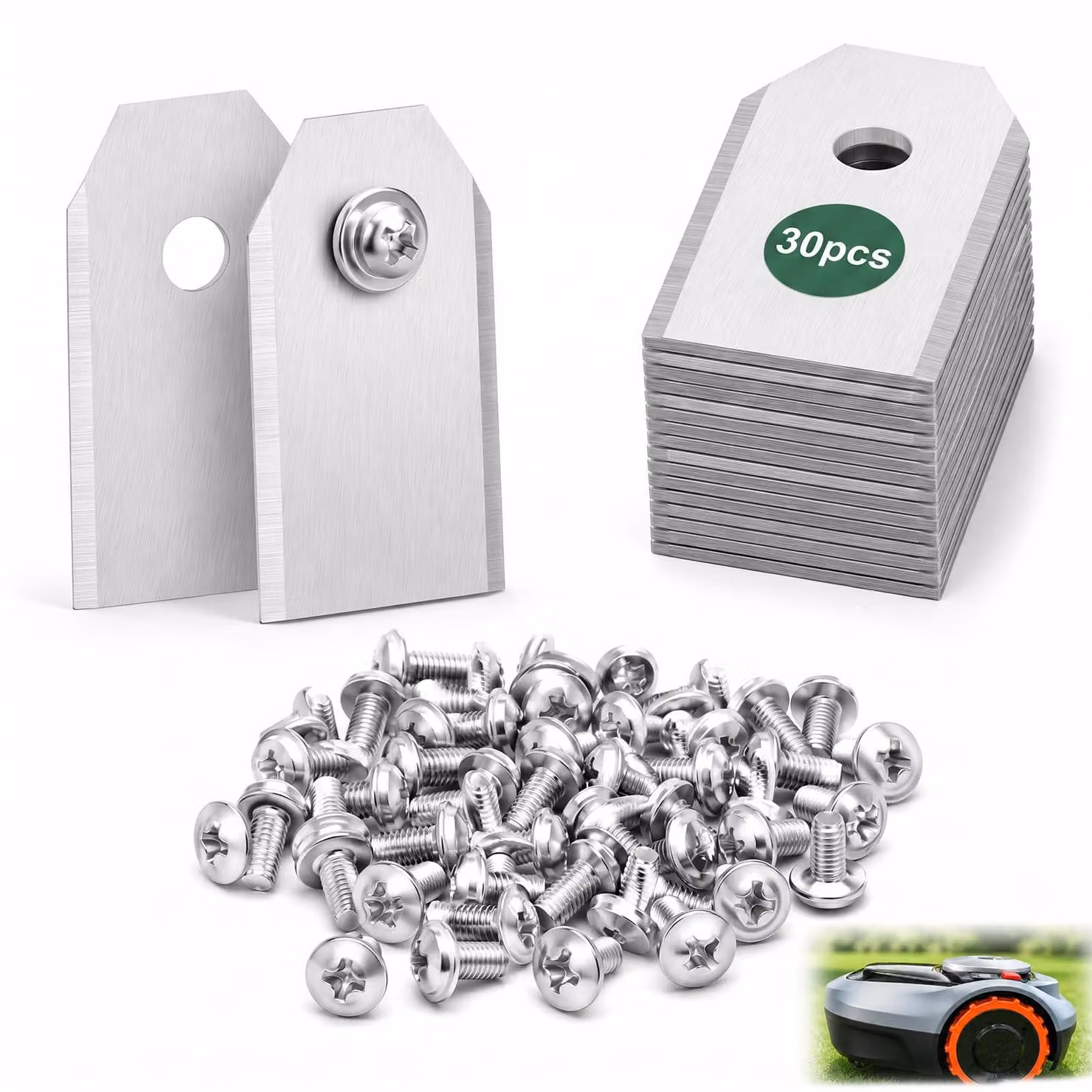 Set di 30 lame di ricambio per tosaerba robot