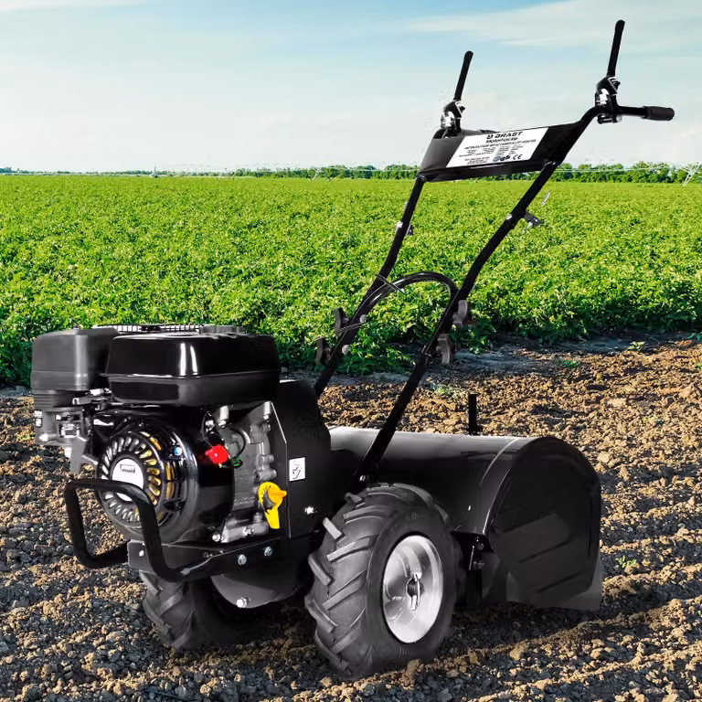 Motozappa BRAST a benzina | 5,15kW(7hp) | 50cm di larghezza di lavoro | telaio in acciaio ruota di trasporto e cordless | BRB-AF-7000