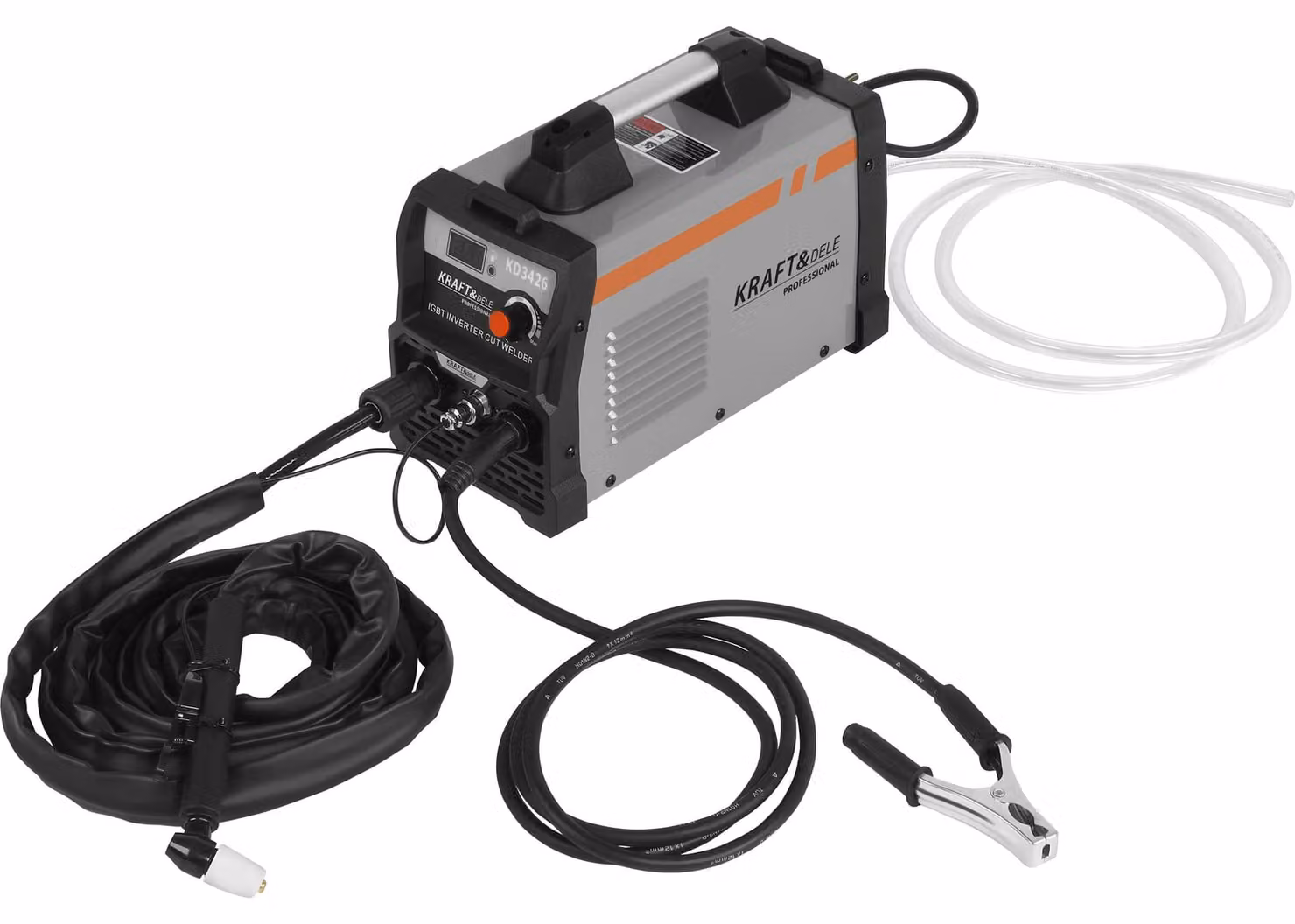 KRAFT&DELE | Tagliasaldatura al plasma, 60A, 15mm, accensione a contatto, display LED, tecnologia IGBT, sistema di afflusso del gas, macchina per il taglio al plasma