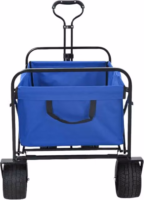Carrello Pieghevole Blu in Acciaio e Poliestere L/P/H: 89 x 63 x 96 cm