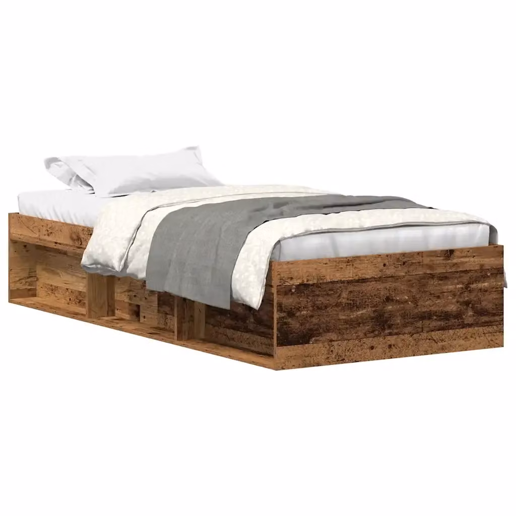 Struttura Letto Design Mania in Legno di Pino Marrone con Doghe Rigide L/P/H: 90 x 190 x 35 cm – 2