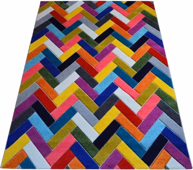 Tappeto moderno BOUTIQUE 2340 cm.200x290 disegno geometrico multicolore effetto 3D