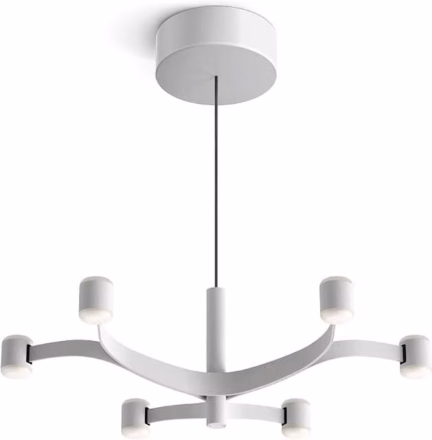 Lampada a sospensione Stilnovo Fronda bianca con tecnologia LED dimmabile