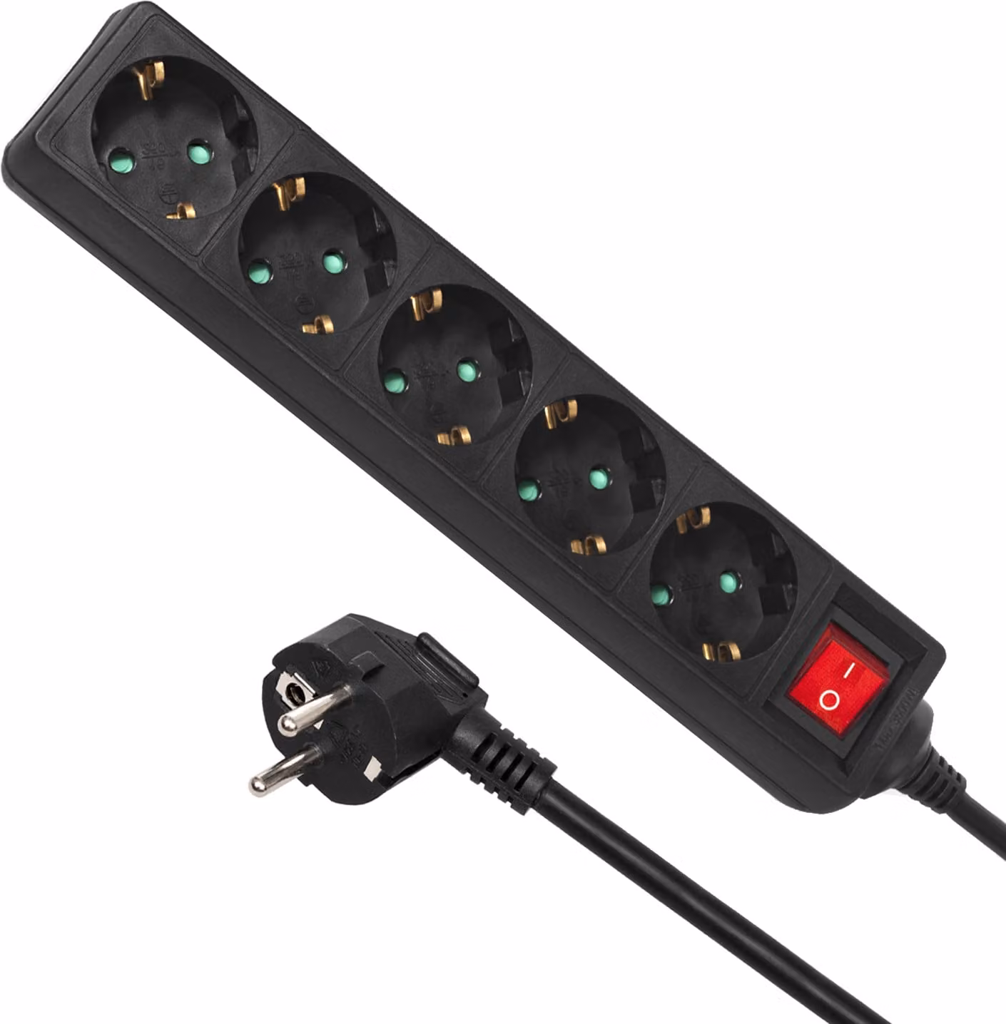 Presa multipla Schuko protezione bambini 5 vie 5 metri