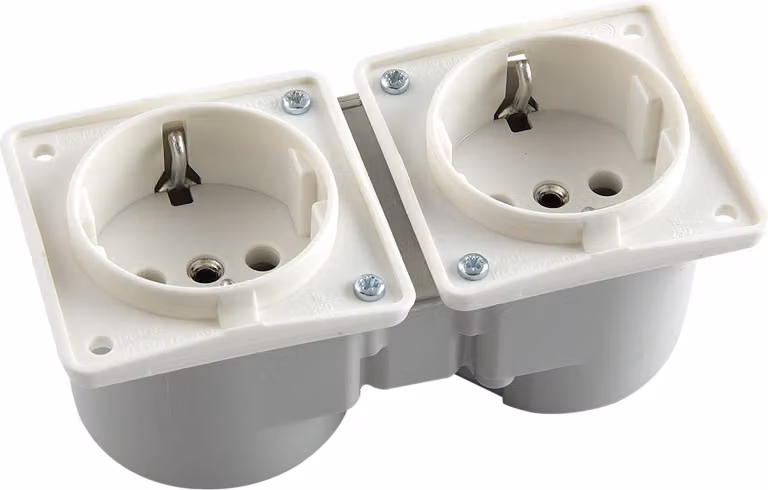 Berker Integro presa doppia bianco polare senza cornice