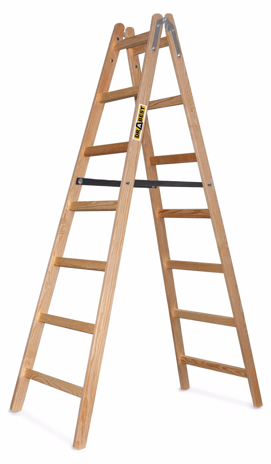 Drabest | Scala en bois 7 gradini 150 kg - Conception stable - Idéale pour la maison et le travail
