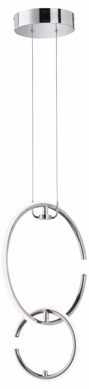 Lampada a sospensione a LED, 2 luci, anelli, bianco neutro, H 230 cm