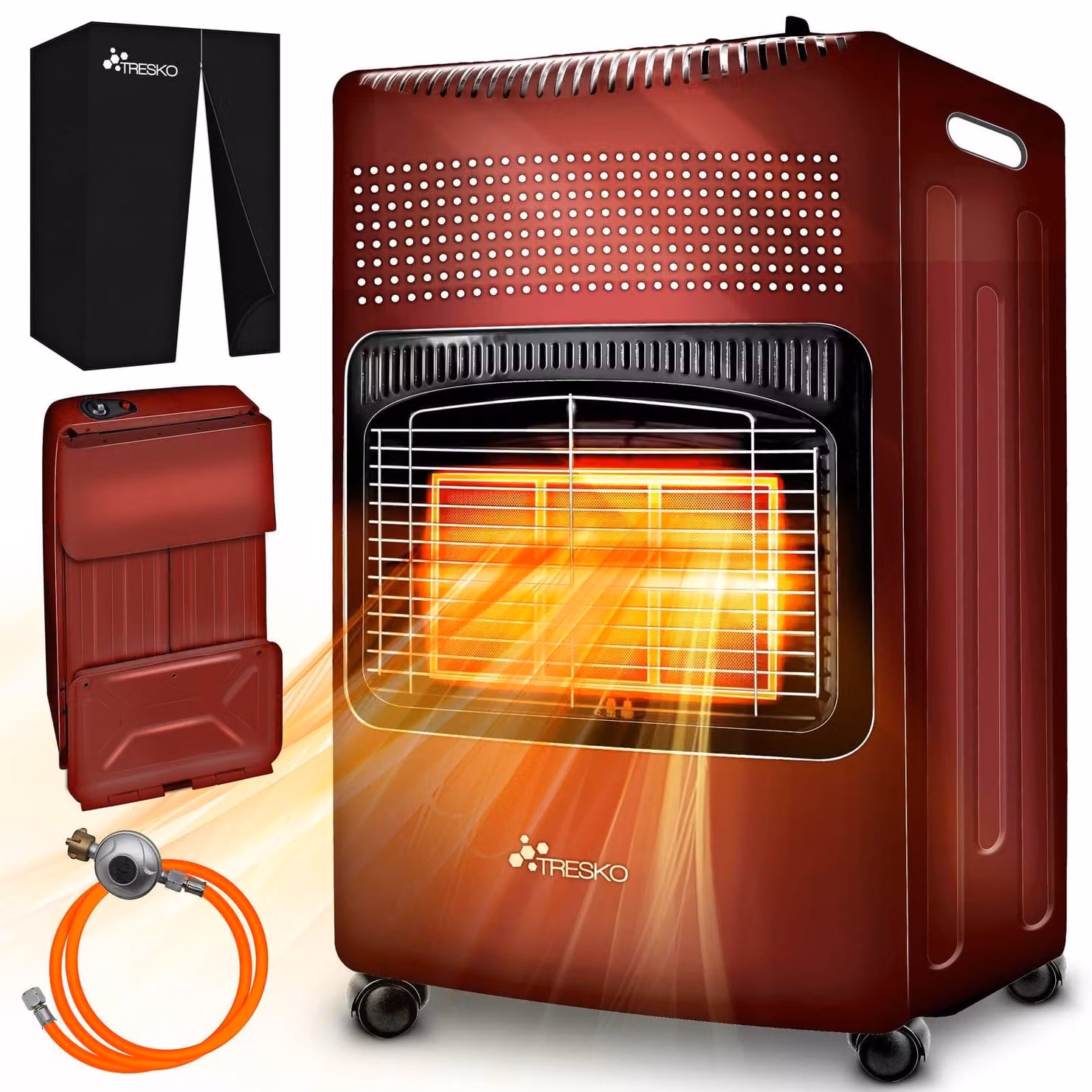 Riscaldamento a gas - 4200 W - A infrarossi - Colore: rosso