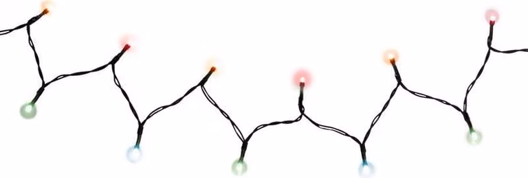 Catena luminosa MagicHome Natale CEIBO, 48 LED multicolor, 8 funzioni, timer, 3xAA, per esterni, illuminazione, L-3,50 m