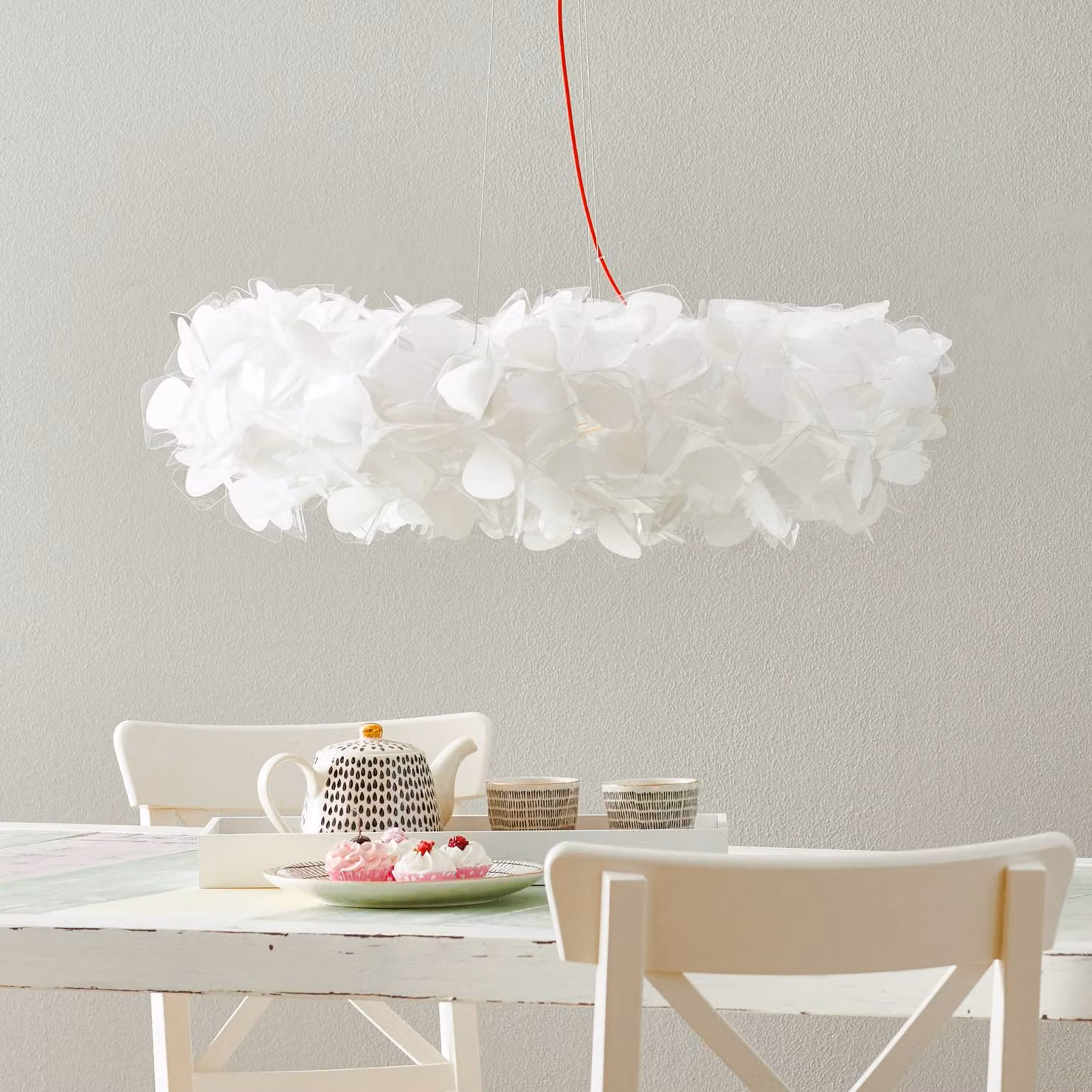Slamp Lampada a sospensione Clizia Mama Non Mama, dimmerabile, Bianco / Opale, Soggiorno / Sala da pranzo, Plastica, Design, Lampada a sospensione