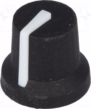 2 manopole rotanti, diametro albero: 6 mm, con indicatore, marca Kuntoff, colore nero, modello CL170841CR