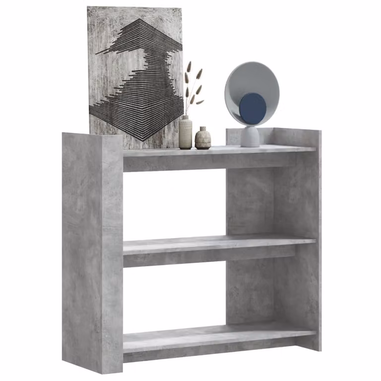 vidaXL Tavolino Consolle in Multistrato Grigio, L 100 x P 35 x H 90 cm