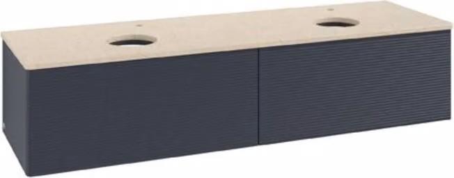 V&B Mobiletto con struttura frontale Antao 160x50cm, HL, WBP botti., md bl. m Lac
