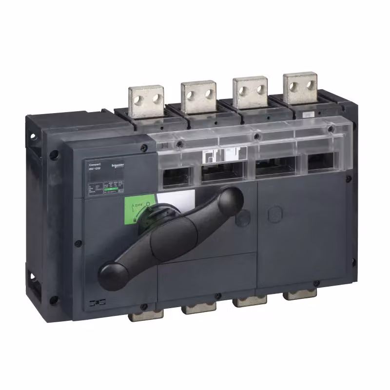 Sezionatore Schneider Electric ComPact INV1250 4P 1250 A, montaggio fisso con manovella nera 31363