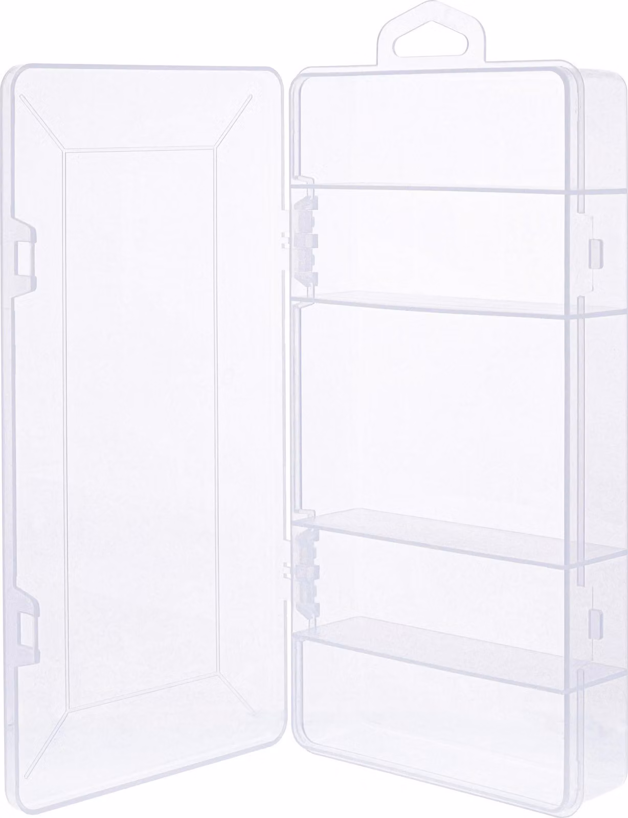 InLine® Scatola per minuteria, 5 scomparti, dimensioni: 206x107x33 mm, trasparente