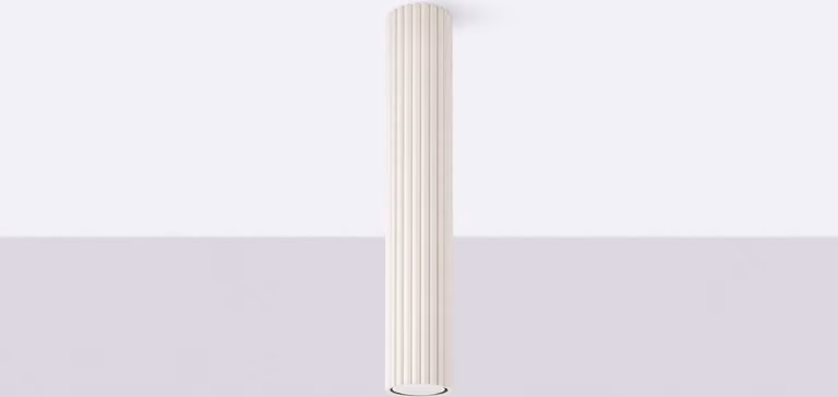 Lampada da soffitto KARBON 40 beige 1xGU10 10W alluminio 40x6.5x6.5cm Sollux Lighting