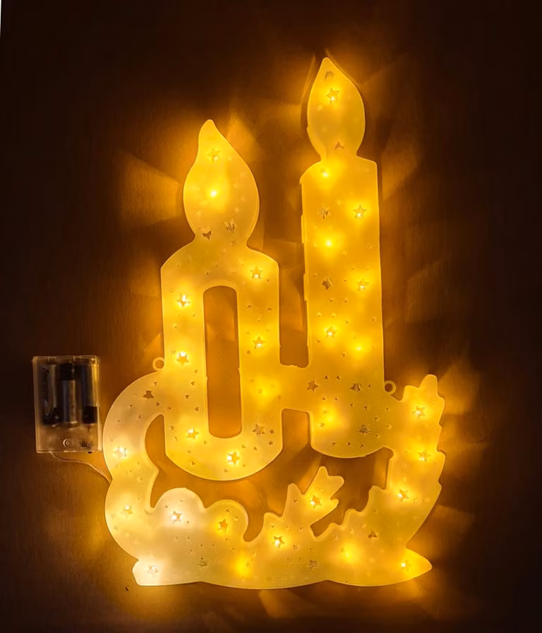 Foxter Portacandele LED XXL 42 cm bianco caldo