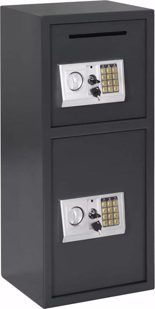 Cassetta di sicurezza digitale Grigio scuro 35 x 31 x 80 cm