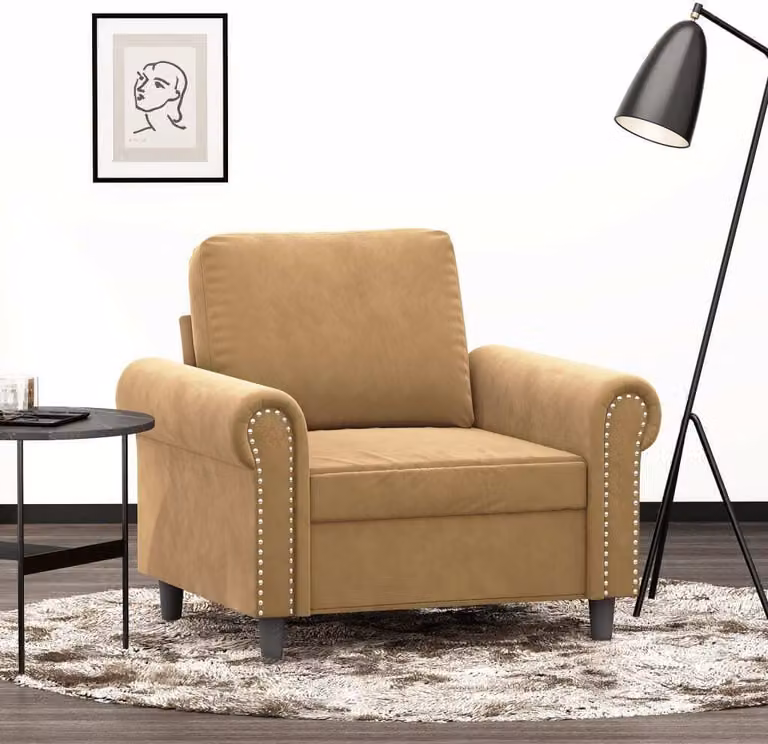 Maison Exclusive - Poltrona marrone 60 cm velluto