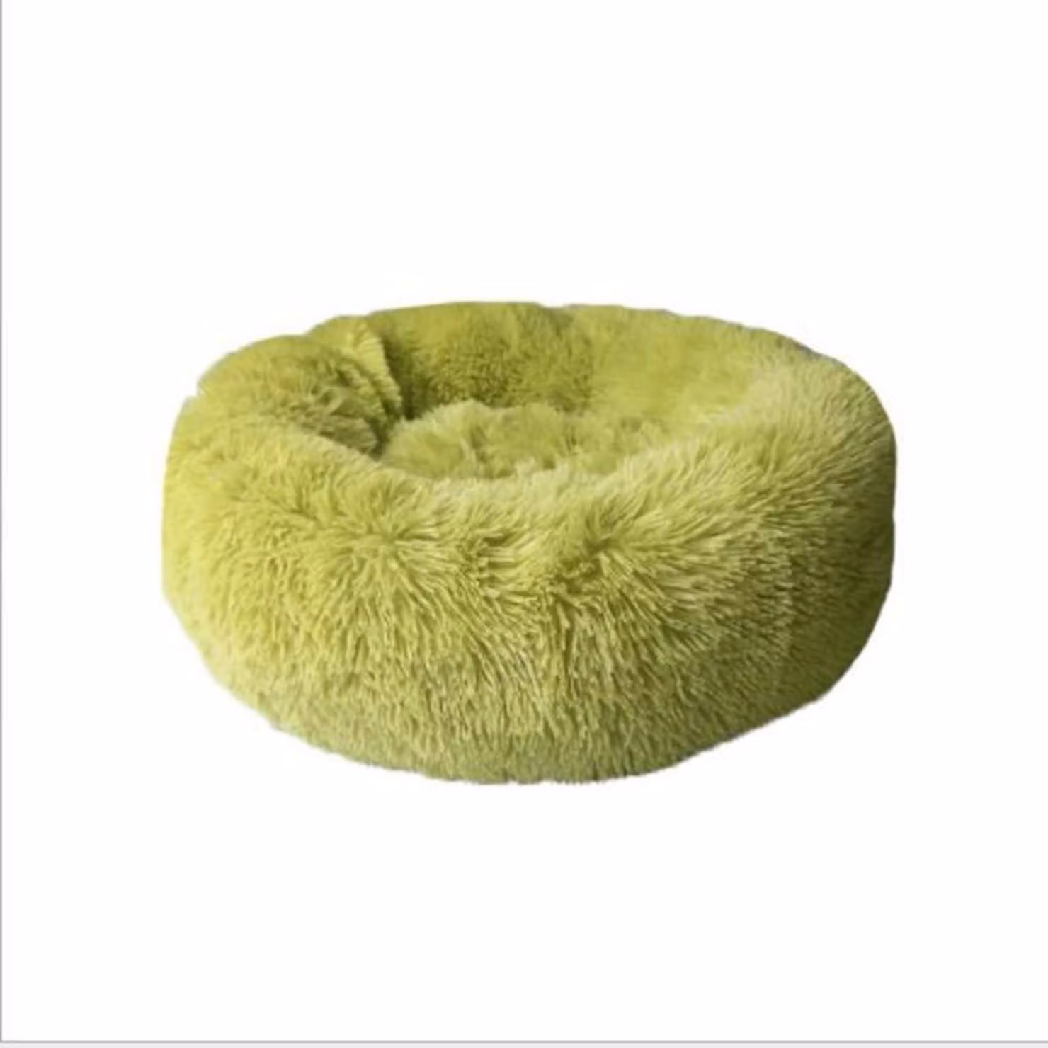 Cuccia per cani, forma a ciambella, verde, XXL (120 cm), in peluche, lavabile, con base impermeabile