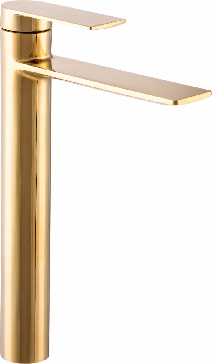 Granitan - Miscelatore lavabo - Rubinetto bagno altezza 30 cm - Rubinetto oro - FARO