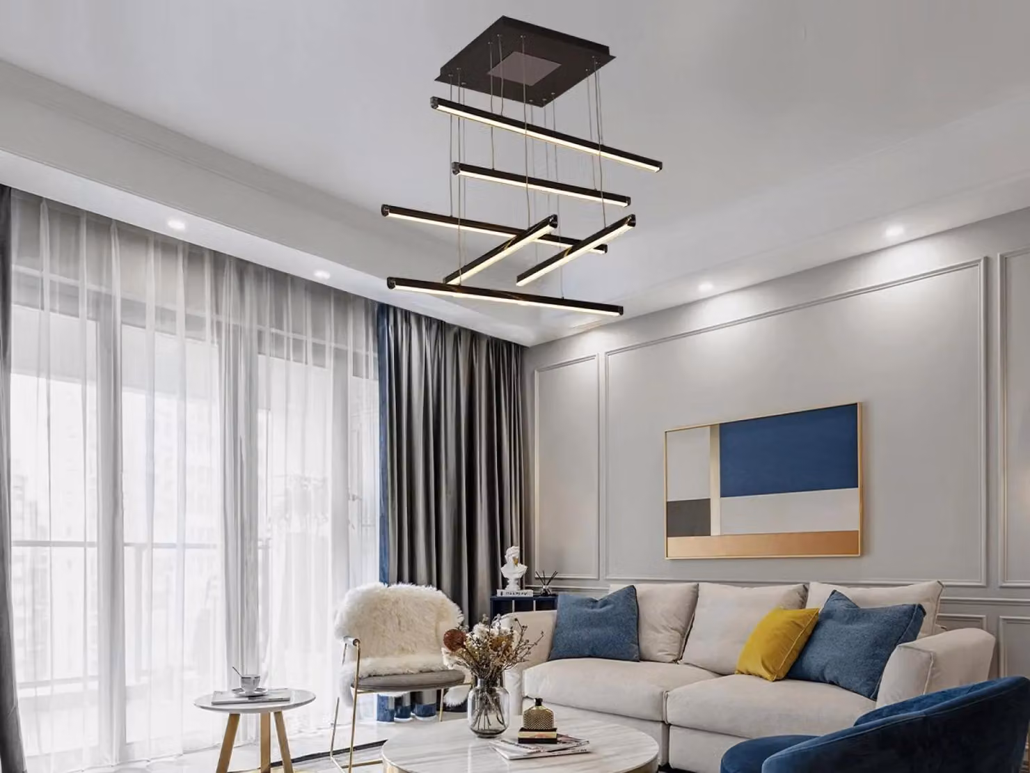 Lampada a sospensione a LED con telecomando, 100W - J3373/BCH