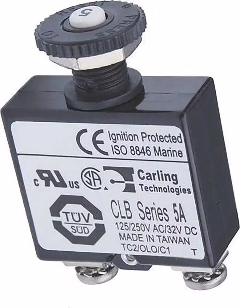 Blue Sea Systems Interruttore miniaturizzato Pushbutton St Nero 15 A Nero 15 A