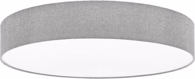 Plafoniera Moderna Eglo in Metallo e Tessuto Bianco e Grigio con 5 Luci E27 IP20