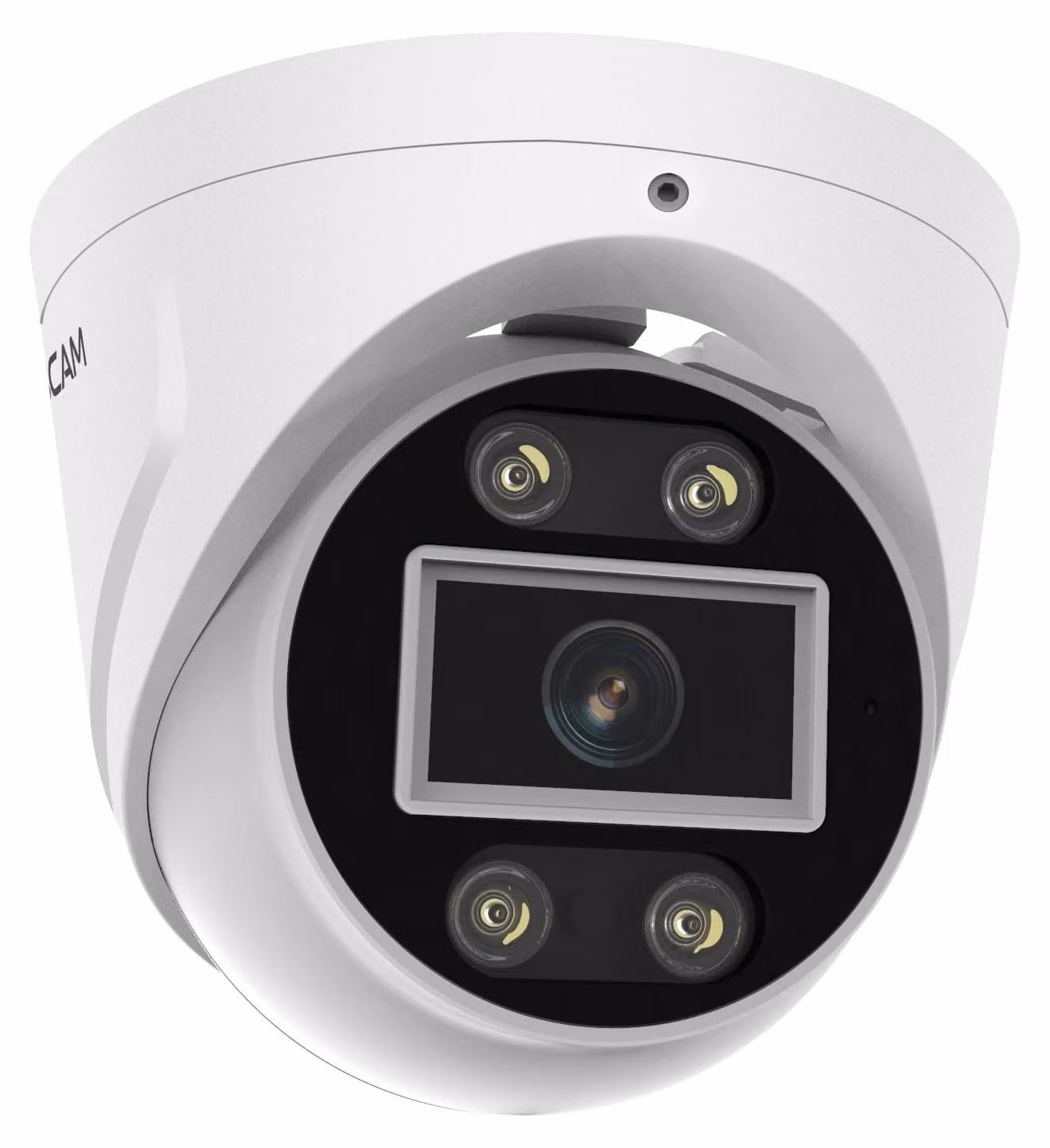 Telecamera IP dome per esterni, con alimentazione PoE, risoluzione 5 MP, dotata di illuminatori a infrarossi e tecnologia T5