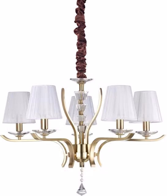 Lampadario Classico Pegaso Metallo Ottone 5 Luci E14