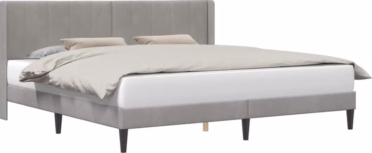 Struttura del letto Grigio Chiaro 200 x 200 cm Velluto
