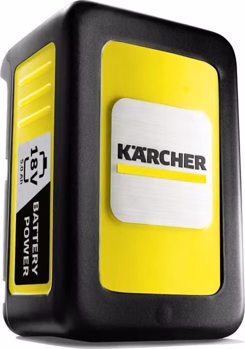 Batteria Kärcher Power 18V, 5 Ah, display LCD, impugnature antiscivolo, agli ioni di litio