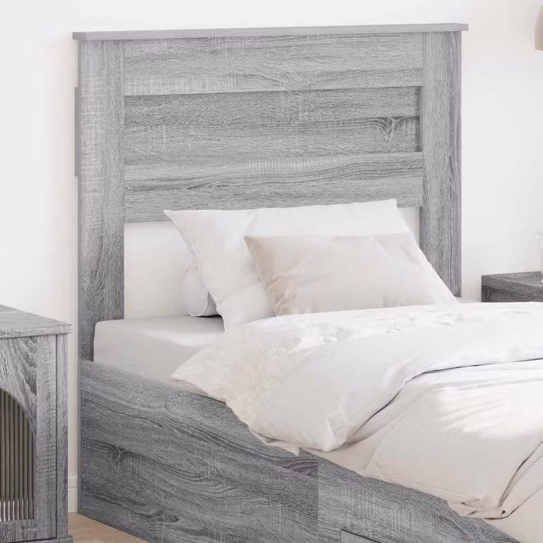 Testiera per letto vidaXL in legno ingegnerizzato grigio stile minimalista