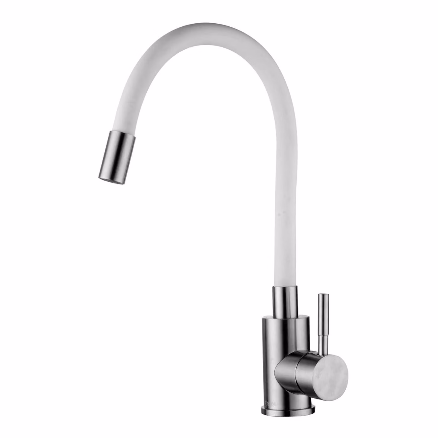 Rubinetto da cucina bianco con bocca flessibile | Rubinetto per lavello | Miscelatore per lavello | Rubinetto monocomando da cucina | Miscelatore monocomando per lavello da cucina