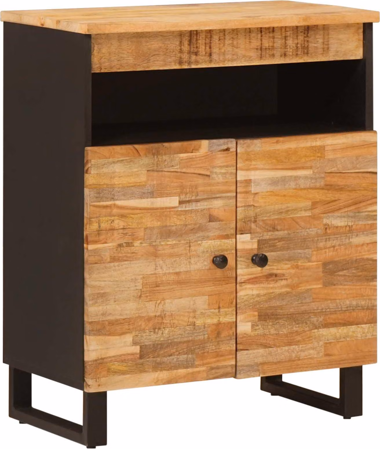 Mobile laterale Marrone 60 x 33 x 75 cm Legno di mango massello