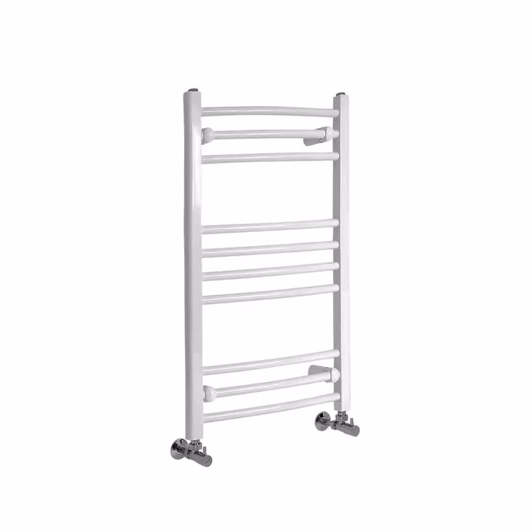 Scaldasalviette Curvo Bianco - Termoarredo Bagno - 800 x 500mm - 300W - Ive