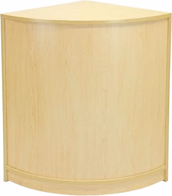 Banco Angolare Monster Shop in Laminato con Ripiani Interni e Design Curvo, Marrone e Beige, L: 60 cm, P: 60 cm, H: 90 cm