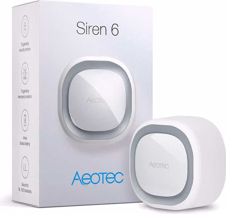 Sirena Z-Wave 6 Sirena senza fili per interni/esterni Bianco