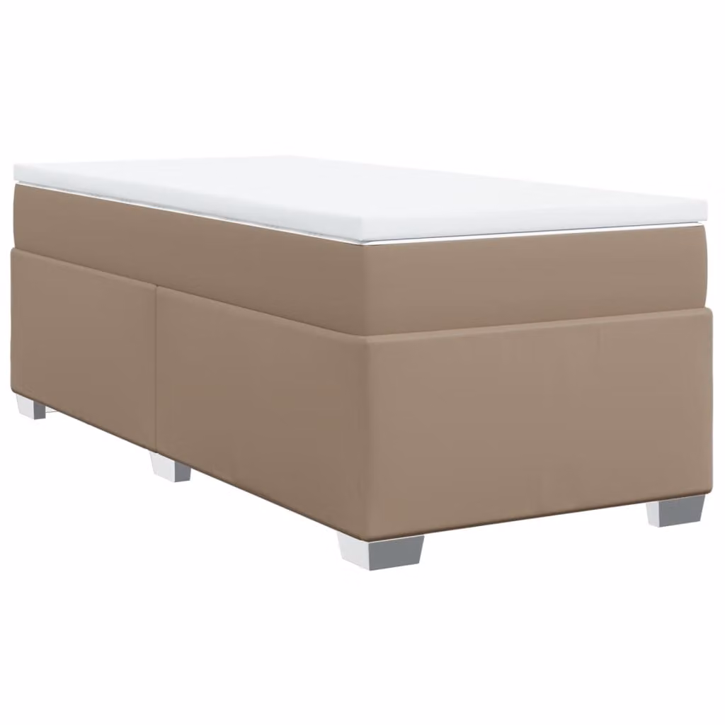 Giroletto a Molle con Materasso Cappuccino 80x200 cm Pelle finta