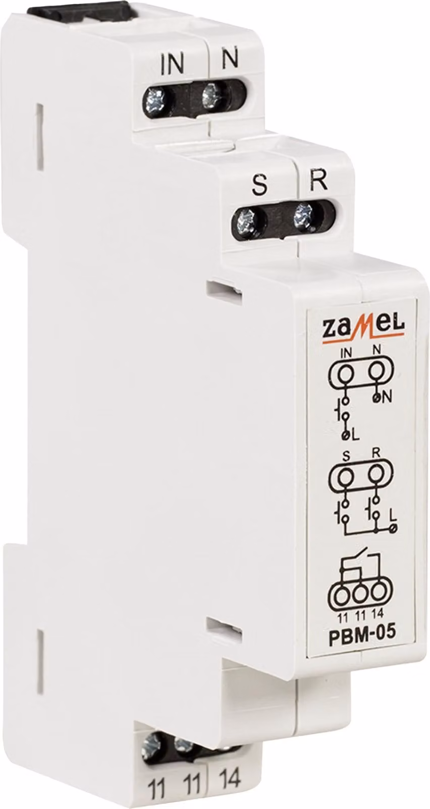 Relè bistabile senza tensione PBM-05 per guida TH35 230 V 10 A