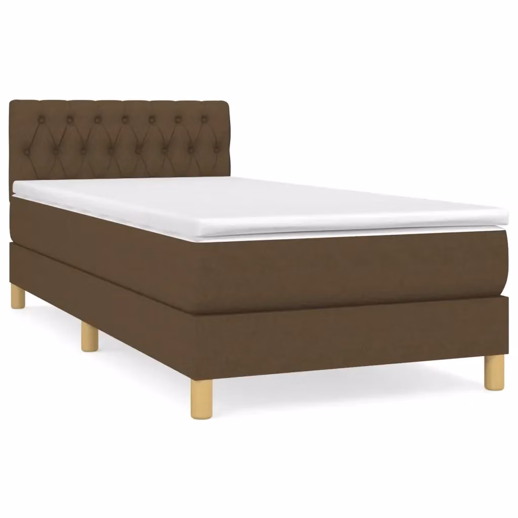 Letto Ibrido con Giroletto a Molle e Materasso vidaXL, Marrone e Bianco, L/P/H: 90 x 190 x 193 cm – 2